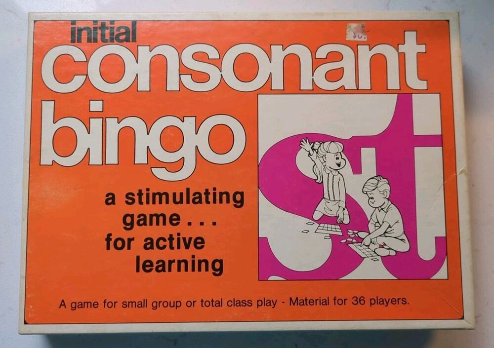 Vintage Initial Consonant Bingo Game by Trend Enterprises